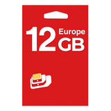 Chip 5g Europa + 55 Países, Franquia 12gb Vodafone - 28 Dias