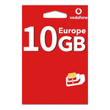 Chip 5g Europa Vodafone + 55 Países, Franquia 10gb -28 Dias 