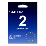 Chip Europa Premium +40 Países - 2gb Por Dia - 30 Dias