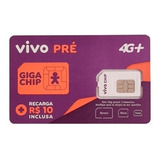 Chip Vivo Pré Pago 4g+ R$