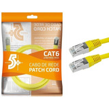 Chipsce 018-1088 Cabo De Rede Blindado 2m Ethernet Rj45 Cat6 Amarelo 2 Metros