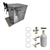 Chopeira A Gelo Inox Com 02 Torneiras Belgas ( Kit Completo)