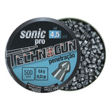Chumbinho 4.5 Technogun Sonic Pro Penetração 500un. Cal4.5mm