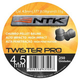 Chumbinho Alto Impacto Twister Tático 4,5mm