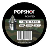 Chumbinho Popshot Plus Pointed 5,5mm C/125 Un Perfuração