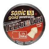 Chumbinho Technogun Sonic Gold Penetração 5,5mm 125 Unidades