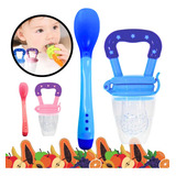 Chupeta Alimentadora Porta Frutas +colher Termosensível Bebê