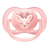 Chupeta Avent Ultra Air 0-6 Meses Menina Rosa Cervo Unit.