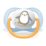 Chupeta Avent Ultra Air 0-6 Meses Menino Pinguim Azul Branco