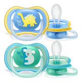 Chupeta Avent Ultra Air Dupla Decorada | 18m + Plus Menino