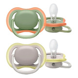 Chupeta Avent Ultra Air Dupla Decorada | 6 A 18 Meses Menino