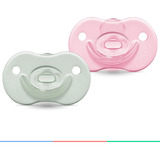 Chupeta Lillo Soft Calming 0-6meses Dupla Rosa C/estojo 2un Liso Período De Idade 0-6 Meses