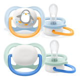 Chupeta Philips Avent Ultra Air Menino Decoradas 0-6 Meses.