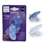 Chupeta Soothie Dupla Azul 4-6 Meses Avent
