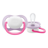 Chupeta Ultra Air 0-6m Unitária Rosa Lisa - Avent