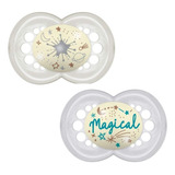 Chupetas Bebê Infantil Silicone +6m Noturna Night Neutra Mam