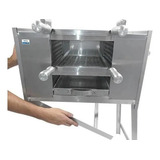 Churrasqueira Apartamento Inox Móvel Sem Fumaça Grande 65x40