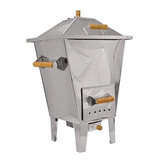 Churrasqueira Bafo Inox Carvão Tamanho Grande 1 + Brinde