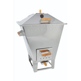 Churrasqueira Bafo Inox Gás E Carvão + Kit Gás - Tam G