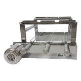 Churrasqueira Eletrica Giratória Max Grill 3 Espetos Inox