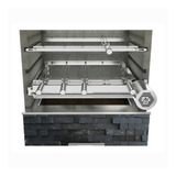 Churrasqueira Gira Grill Ajustável 5 Espetos Inox + Suporte