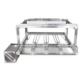 Churrasqueira Girafort Grill 5 Espetos Girátorios Inox Grade