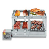 Churrasqueira Giragrill 60cm Inox Grelha Argentina + Uruguai