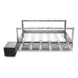 Churrasqueira Giratória 6 Espetos Motor Weg Grill Inox