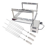 Churrasqueira Giratória Inox 3 Espetos Motor Direito - Curto