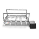 Churrasqueira Grill Giratório Gira 5 Espetos Inox Motor Weg