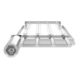 Churrasqueira Grill Giratório Inox 4 Espetos Ajustável