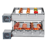 Churrasqueira Inox Giratoria 7 Espetos - Mot Dir Ou Esq