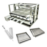 Churrasqueira Levante Grill 715 Grelha Espetos Inox Itajobi