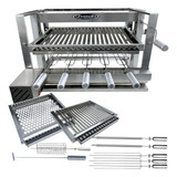 Churrasqueira Levante Grill 715 Inox Grelha Motor 5 Espetos