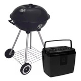 Churrasqueira Portatil + Caixa Térmica 19l Várias Coores