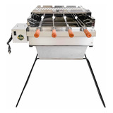 Churrasqueira Portátil Giratória Inox 4 Espetos