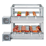 Churrasqueira Rotativa Automática Aço Inox 7 Espetos