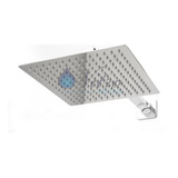 Chuveirão Piscina Ducha Cromada Quadrada Inox 20x20 Área Externa Ou A Gás Ducha Fria Chuveiro Quadrado Área De Lazer Ou Piscina Nitro Metais