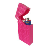 Cigarreira Mosaico Porta Cigarros Luxo Rosa Com Imã