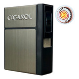 Cigarreira Porta Cigarros Portátil Com Isqueiro Elétrico Usb