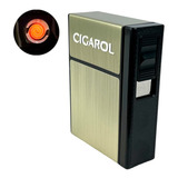 Cigarreira Porta Cigarros Portátil Com Isqueiro Elétrico
