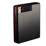 Cigarreira Porta Cigarros Portátil Isqueiro Recarregável Usb