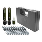 Cilindro Co2 12g 10un + 400 Esferas Aço 6mm + Maleta + Óleo