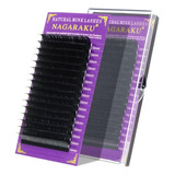 Cílios Nagaraku Premium Eyelash Extensions - Curvatura D Comprimento 13 Mm Cor Preto Espessura 0.05 Mm