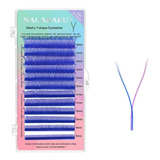 Cílios Nagaraku Y Colorido Mix Azul Volume Brasileiro