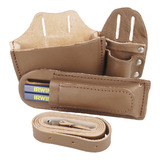 Cinto Carpinteiro Couro Natural Porta Pregos 2 Lápis Grátis