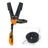 Cinto Colete Reforçado Roçadeira + Carretel Nylon Fs220