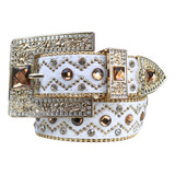 Cinto Country Feminino Boiadeira Pelo Strass Fivela Grande