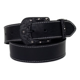 Cinto Country Feminino Em Couro Cowgirls Fivela Com Strass