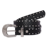 Cinto Country Feminino Pedrinhas Strass Fivela Strass